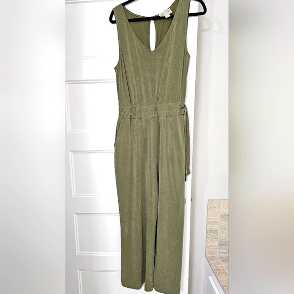 Saturday Sunday Olive Green Jumpsuit by Athropologie sz medium - Picture 6 of 6